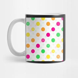 Bright Citrus Polka Dots (White) Mug